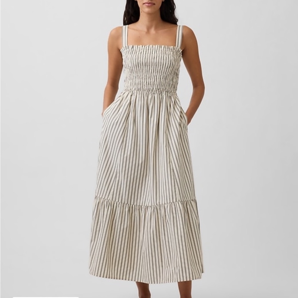 GAP White 100% Cotton Maxi Summer Dress Size Small Petite